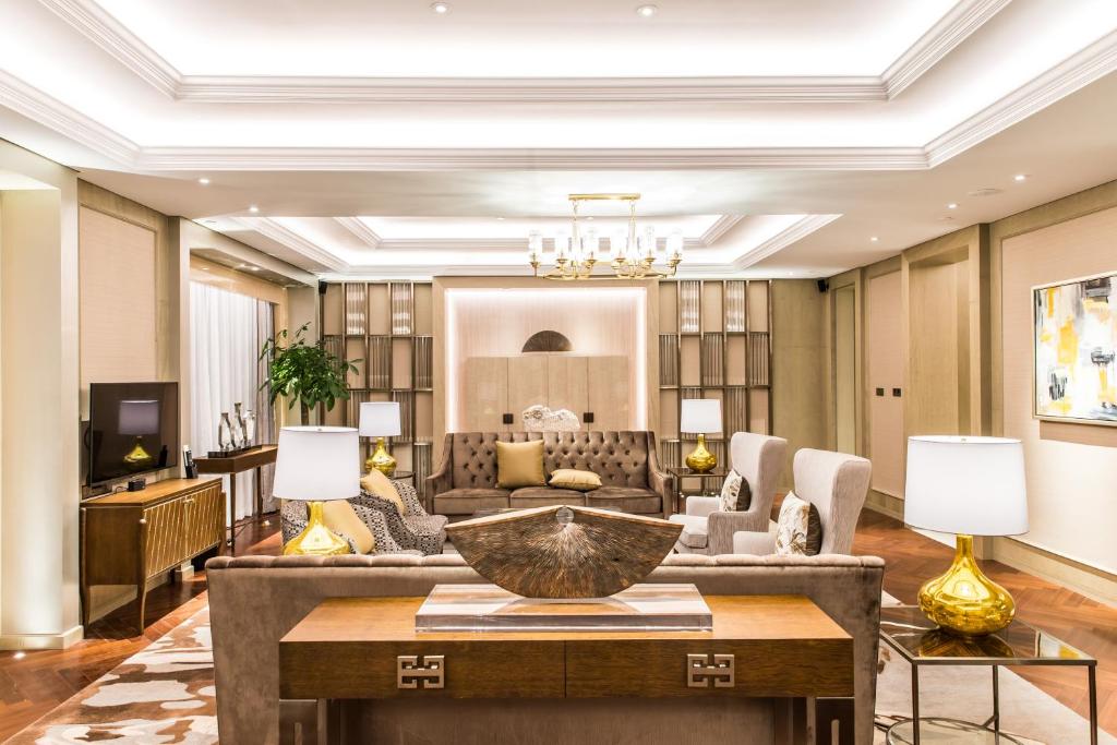 TV a/nebo společenská místnost v ubytování The Langham, Hefei