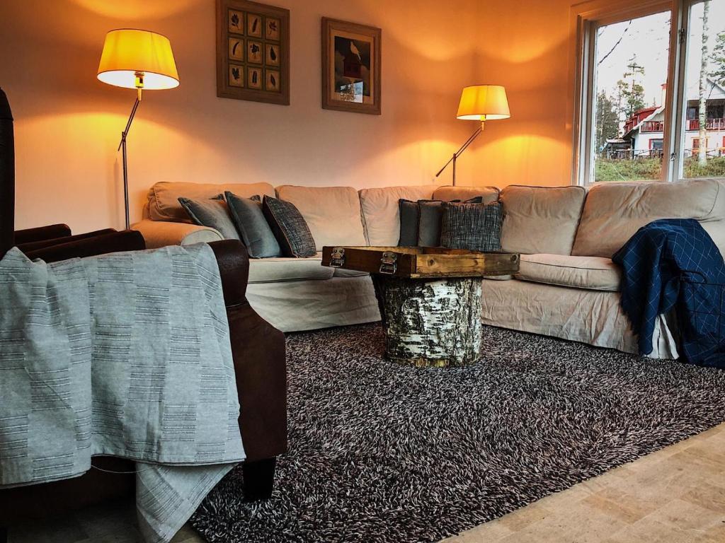 Posezení v ubytování Vildmarks Lodge