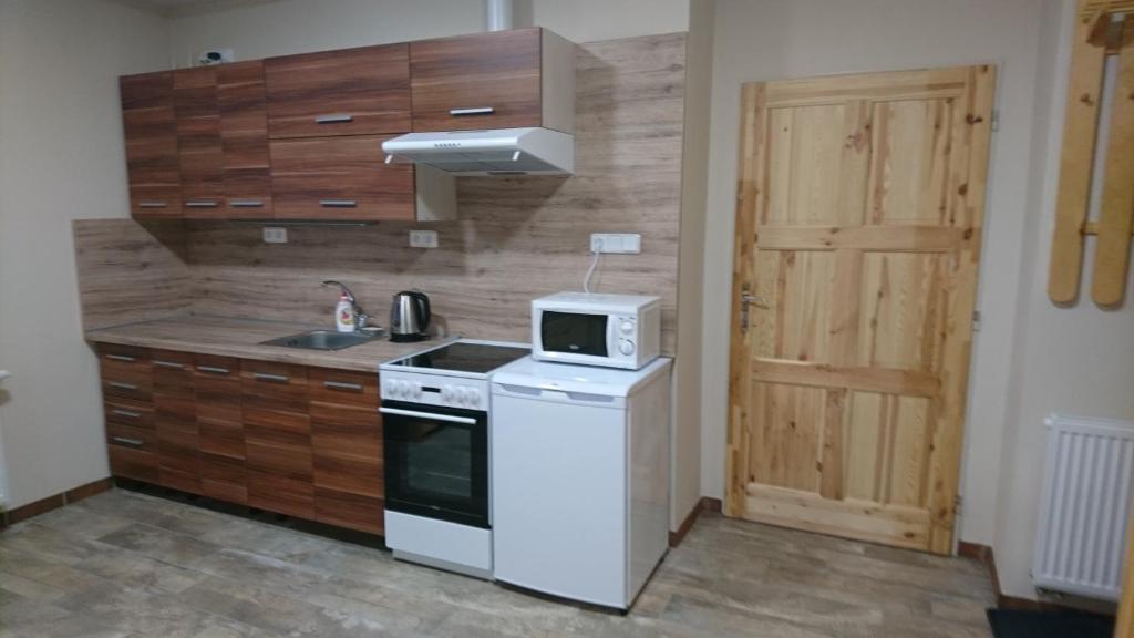 Kuchyň nebo kuchyňský kout v ubytování Apartmán Žamberk