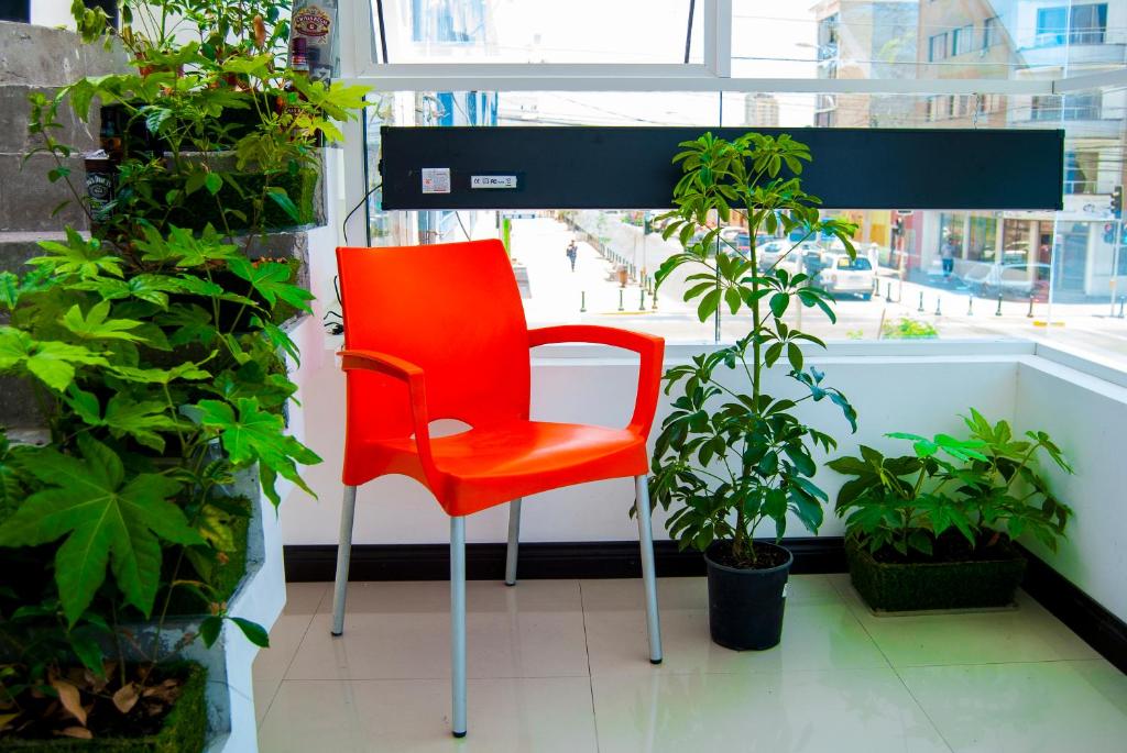 Posezení v ubytování Hostal Lecher