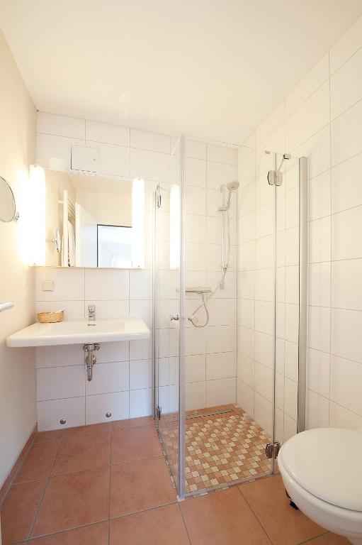 Koupelna v ubytování Fährmannhaus