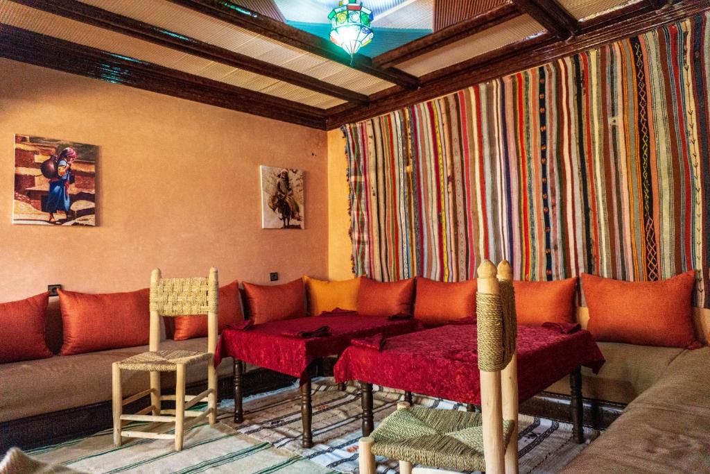 Posezení v ubytování Riad Atlas Panorama