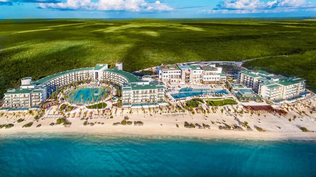 an aerial view of a resort on the beach at Haven Riviera Cancun - All Inclusive - Adults Only in Cancún