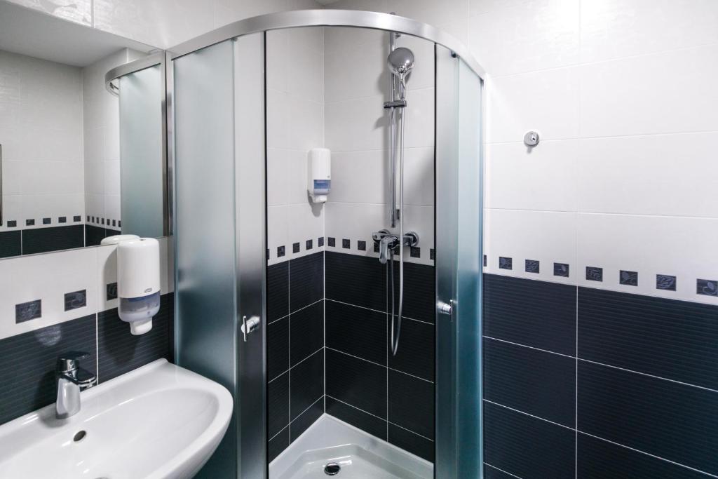 Koupelna v ubytování Hotel Antonio