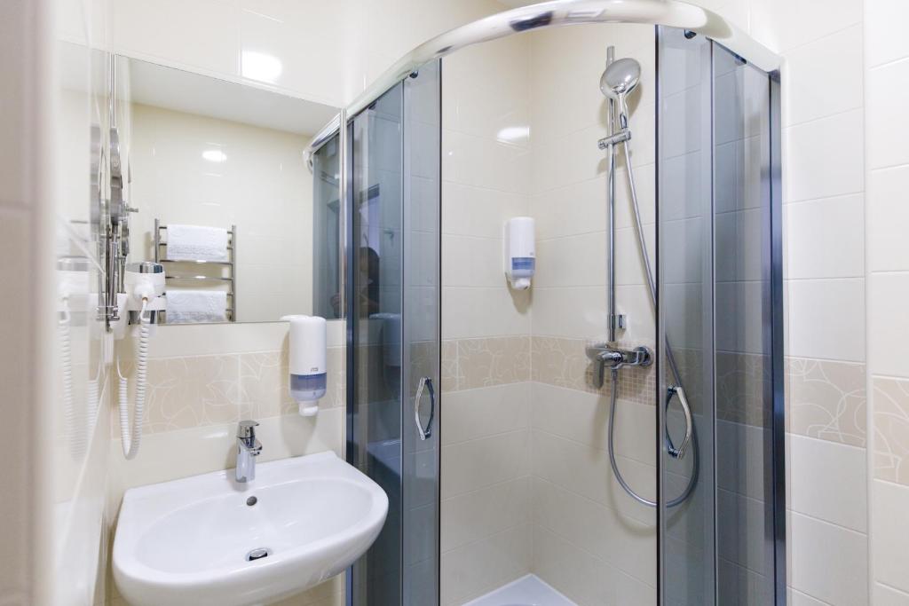 Koupelna v ubytování Hotel Antonio