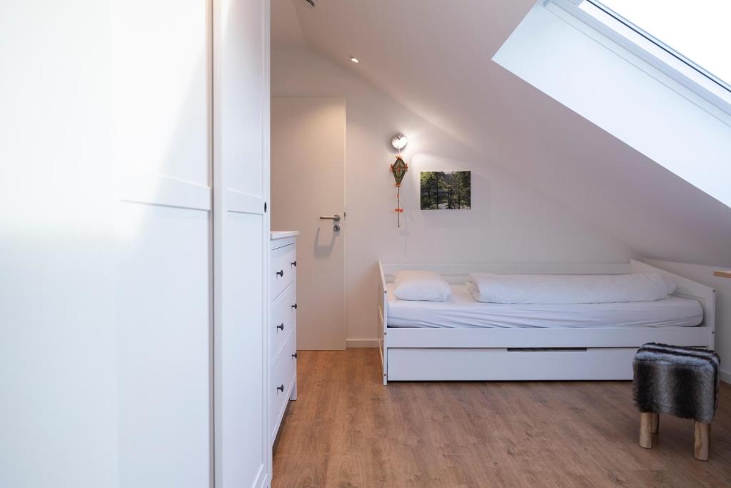 Postel nebo postele na pokoji v ubytování Ferienwohnung Stern