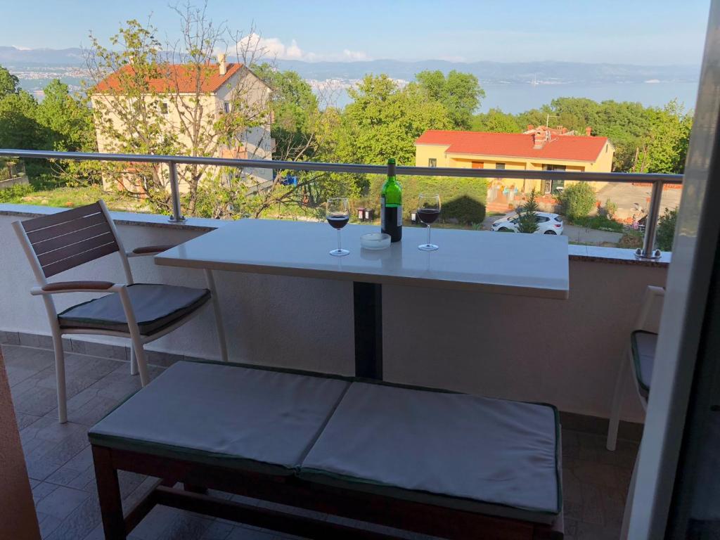 Balkon lub taras w obiekcie Apartments Villa Učka