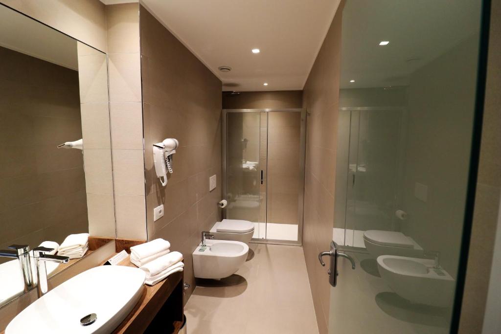 Koupelna v ubytování Hotel Domenichino