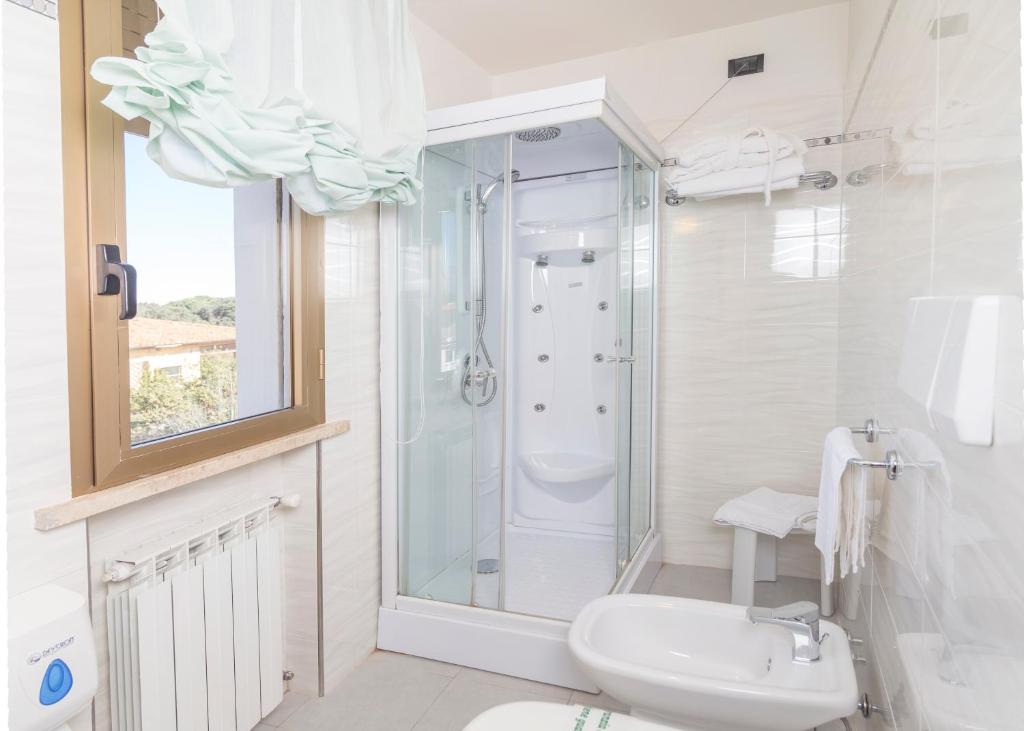 Koupelna v ubytování Hotel Bixio