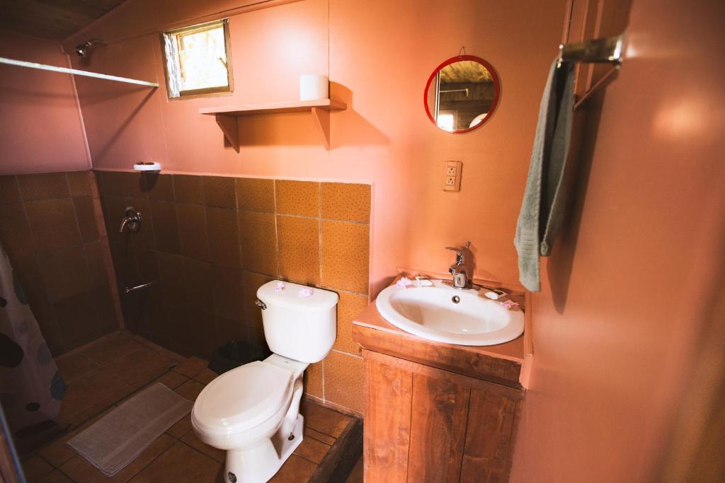 Koupelna v ubytování Paraíso Quetzal Lodge