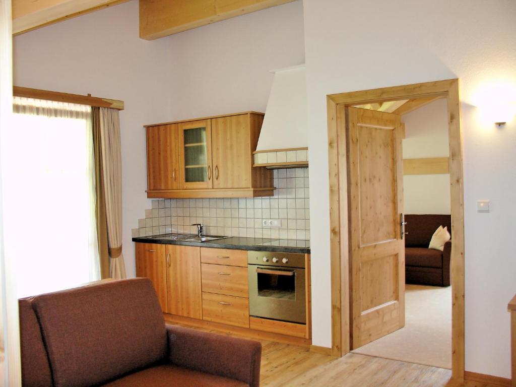 Kuchyň nebo kuchyňský kout v ubytování Hotel Gsieserhof