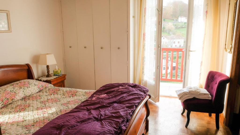 Letto o letti in una camera di Chambres d'Hôtes Garicoitz