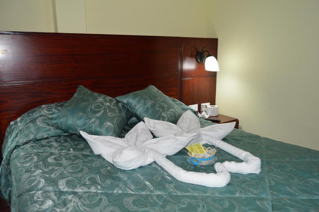 Postel nebo postele na pokoji v ubytování Balcones del Río Hotel