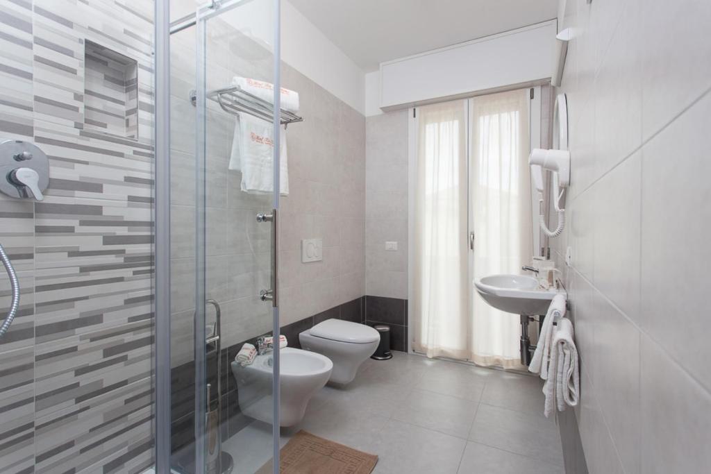 Koupelna v ubytování Hotel Riz