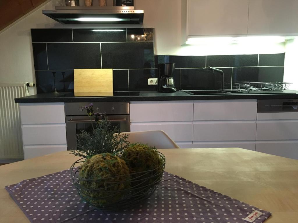 Kuchyň nebo kuchyňský kout v ubytování Ferienwohnung Lisi Hartmann