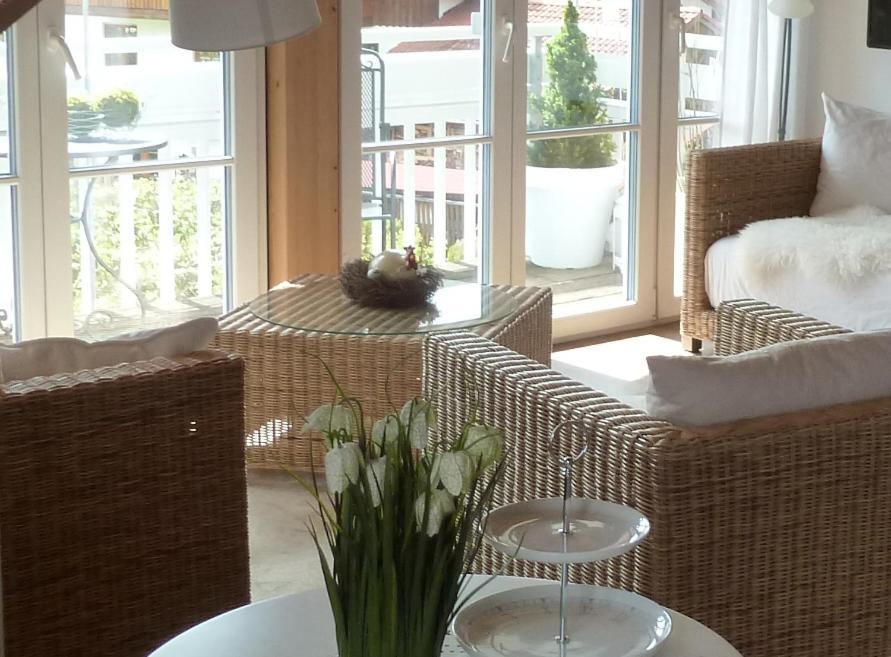 Posezení v ubytování Ferienwohnung Lisi Hartmann