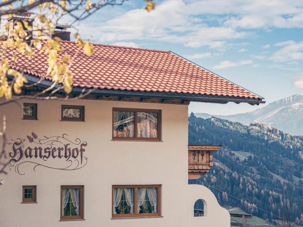 a building with a view of a mountain at Hanserhof in Zell am Ziller
