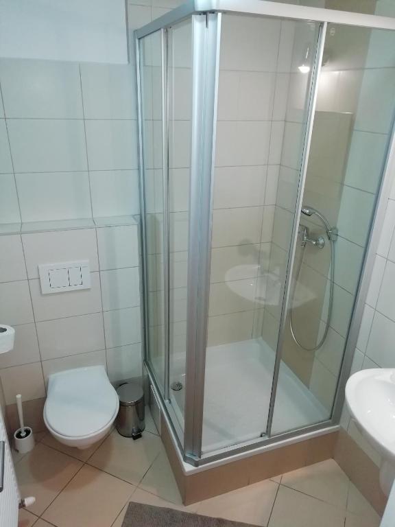 Koupelna v ubytování Privát Kompišovci