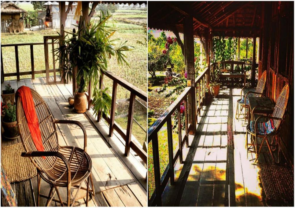 Balkón nebo terasa v ubytování Shanta Ghar A Rustic Guesthouse