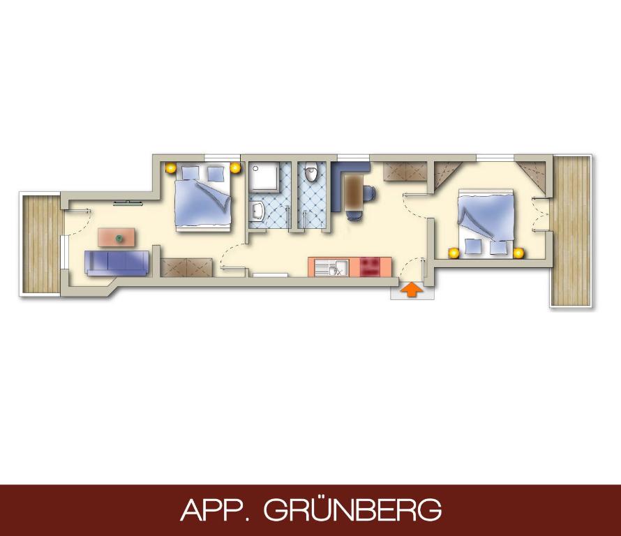 Půdorys ubytování Appartements Enzian