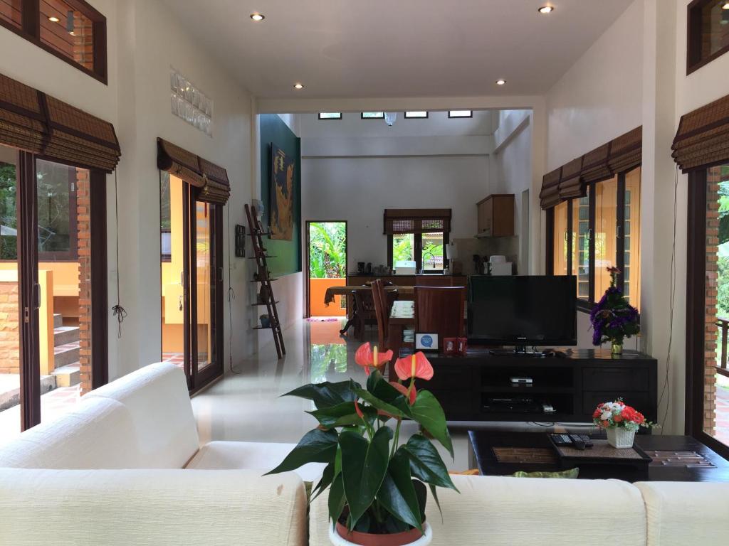 Posezení v ubytování Silent Palm Samui