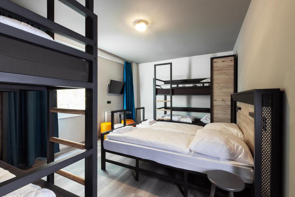 Postel nebo postele na pokoji v ubytování a&o Frankfurt Ostend