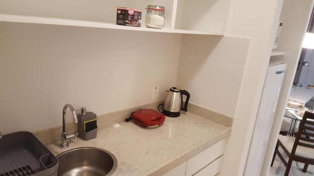  FLAT FUSION área de lazer completo e mini cozinha