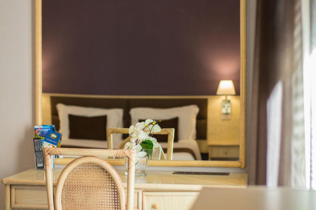 Кровать или кровати в номере Hotel Soleluna