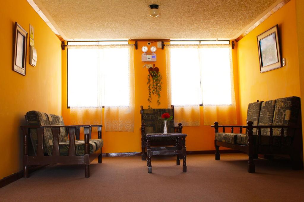 Posezení v ubytování La Posada del Colca