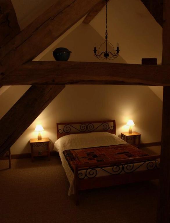 Postel nebo postele na pokoji v ubytování Le Clos de Châtres