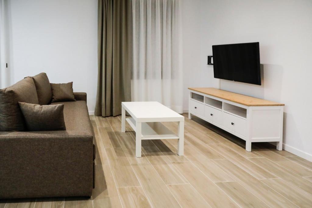 TV a/nebo společenská místnost v ubytování SM Apartments Station