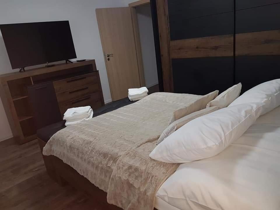 Postel nebo postele na pokoji v ubytování Apartmán Martin