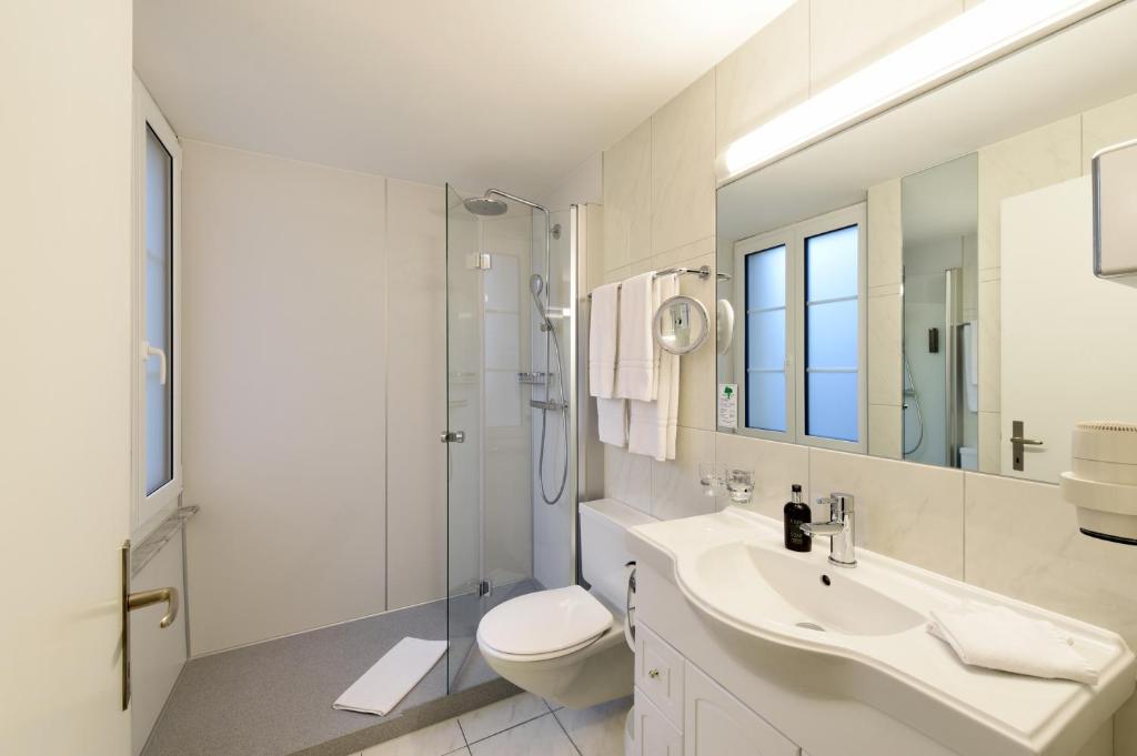 Koupelna v ubytování Hotel Engel