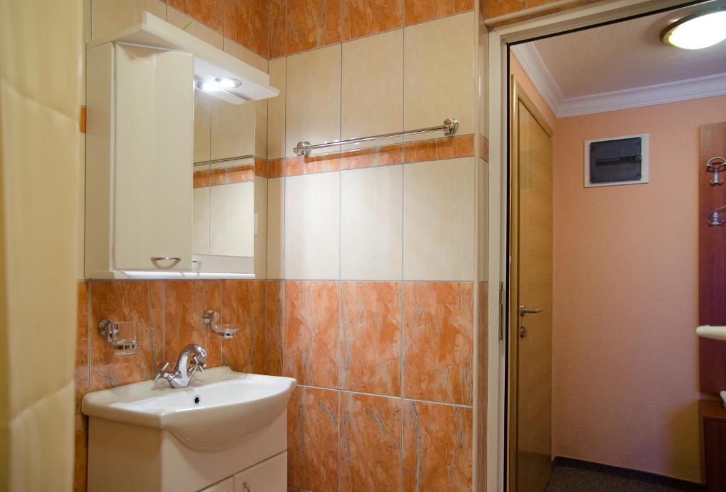 Koupelna v ubytování Hotel Drumski Raj