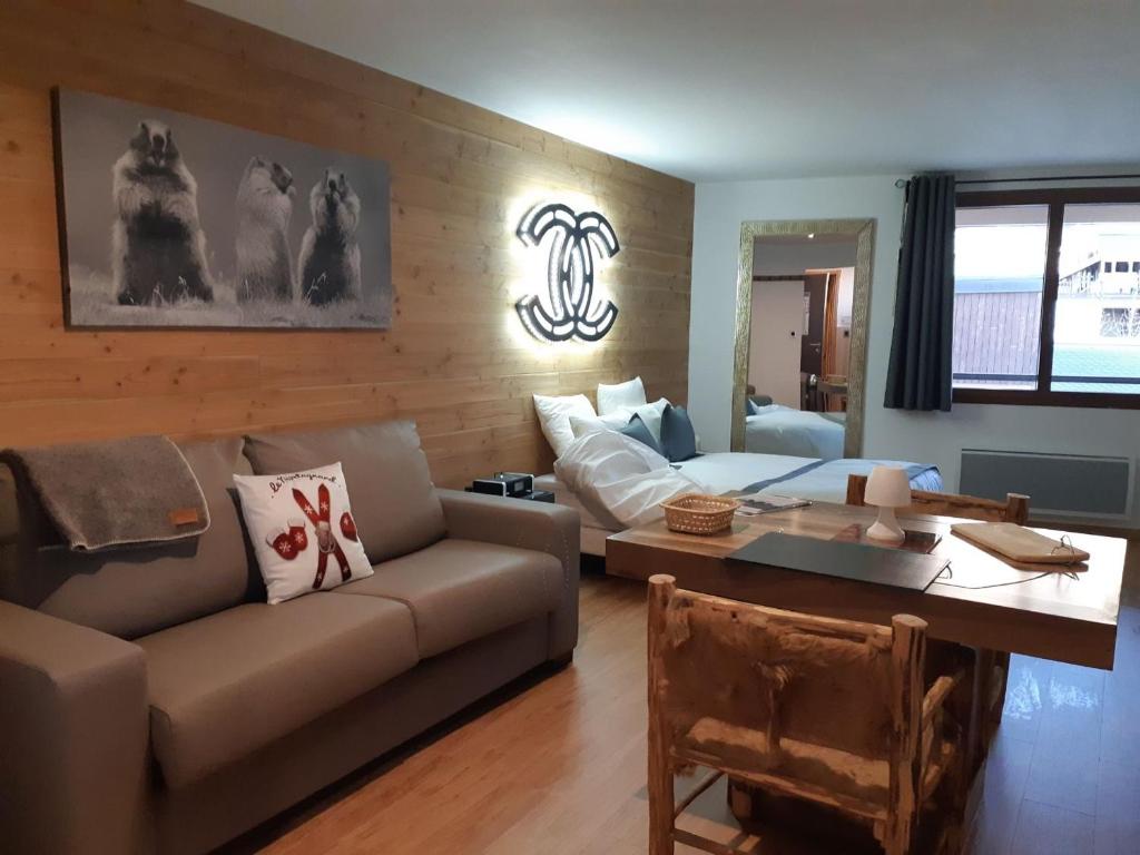 Posezení v ubytování Le Grizzly Luxe Location