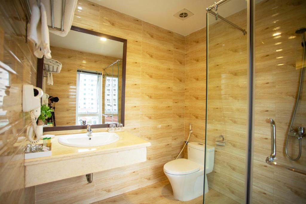 Koupelna v ubytování Dinh Hotel