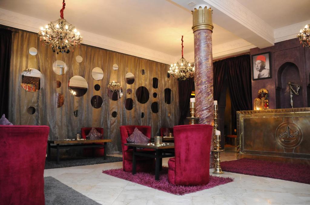 A seating area at Riad Wow