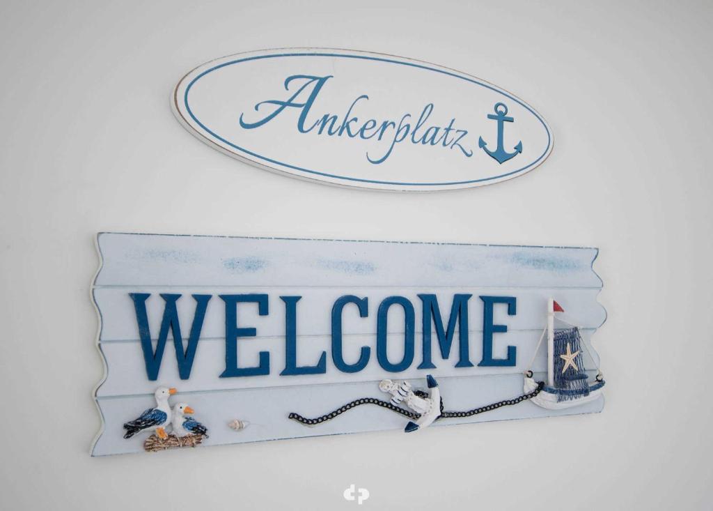 オストゼーバート・ディアーハーゲンにあるANKERPLATZ App Nr 5 max 4 Persのアルバーレット島への歓迎の印