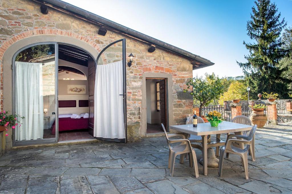 A patio or other outdoor area at Villa Norcenni ApartHotel