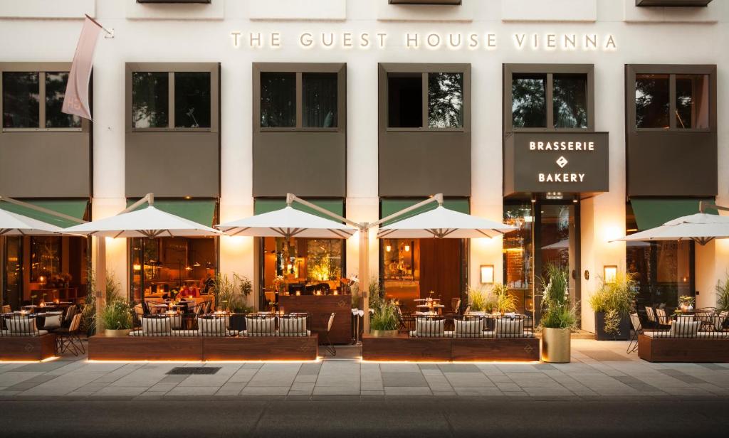 Reštaurácia alebo iné gastronomické zariadenie v ubytovaní The Guesthouse Vienna