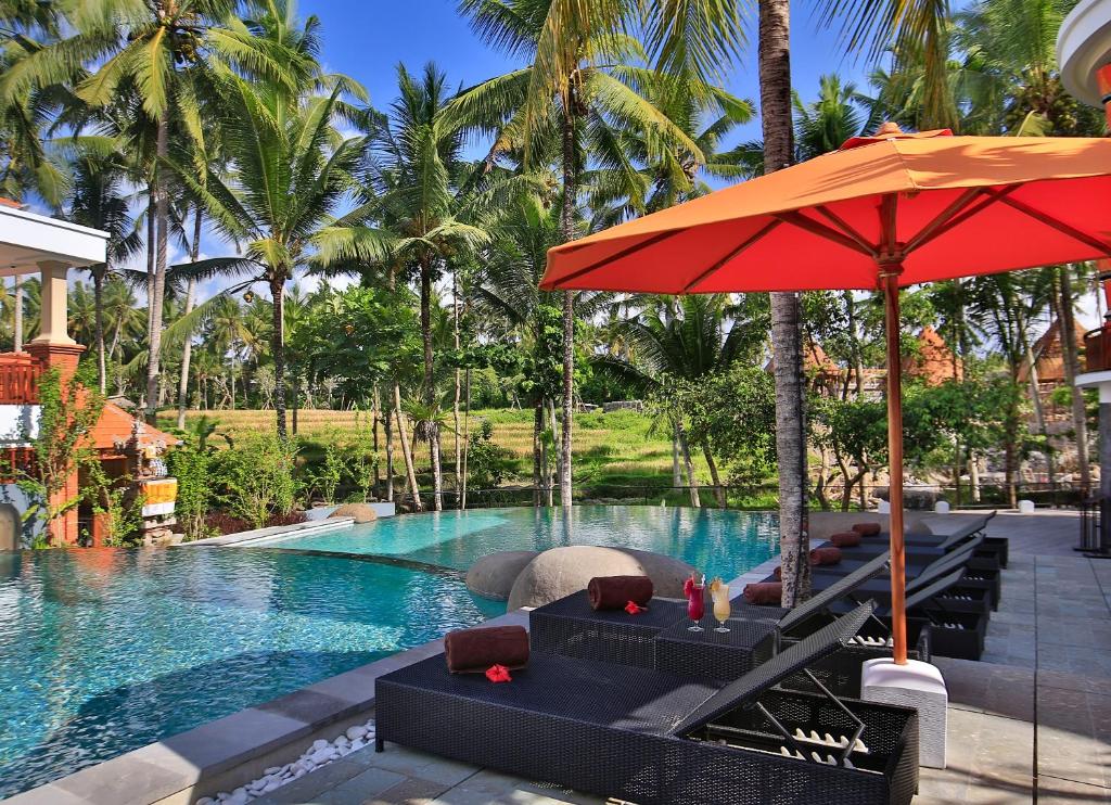 Bazén v ubytování Green Field Resort Ubud nebo v jeho okolí