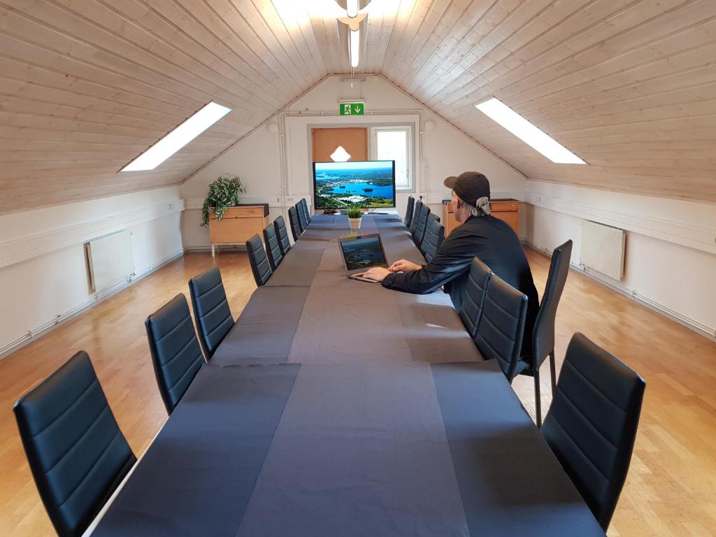 Posezení v ubytování Brukshotellet Skinnsberg