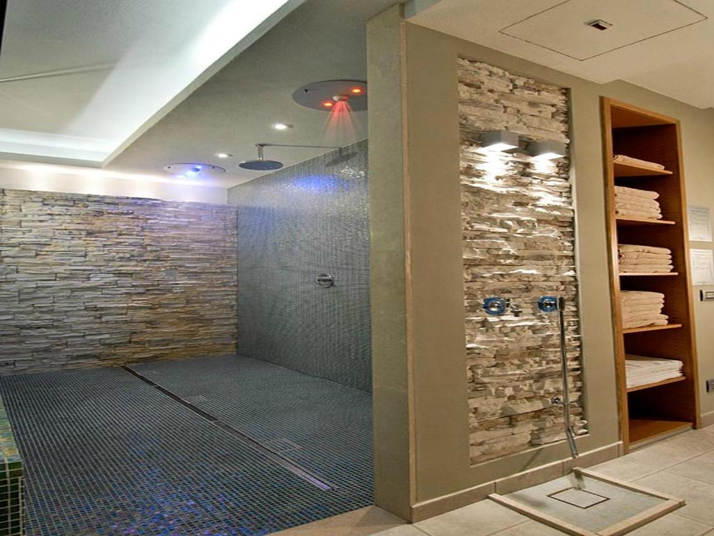 Koupelna v ubytování Hotel Sarti