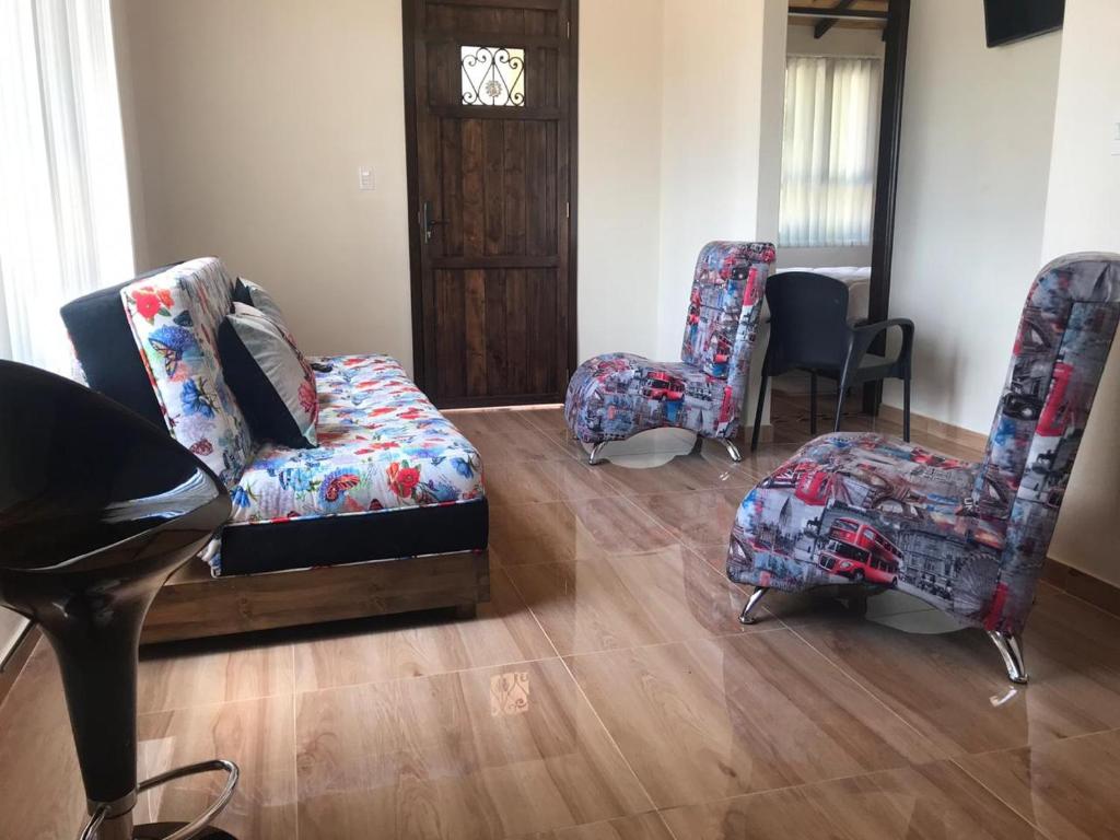 Posezení v ubytování CABAÑAS SANTA TERESA