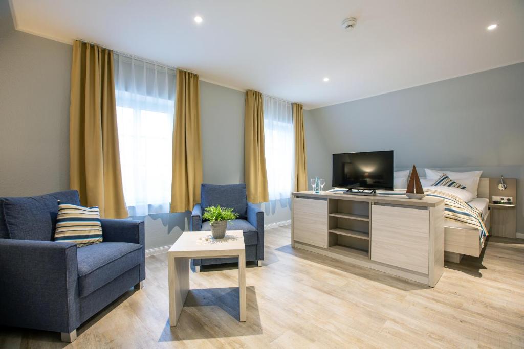 Posezení v ubytování Nordsee Lodge