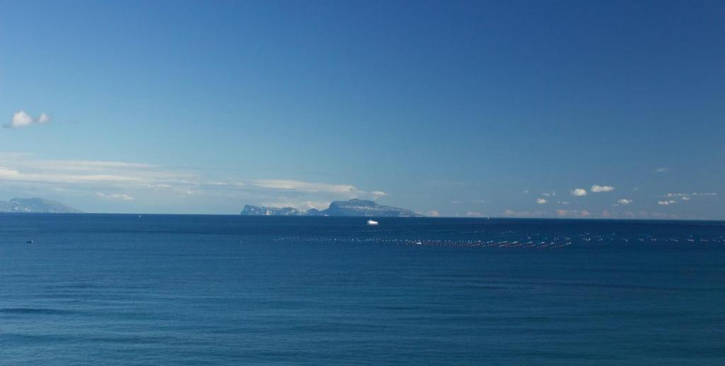 a large body of water with mountains in the distance at Hotel La Tripergola in Pozzuoli