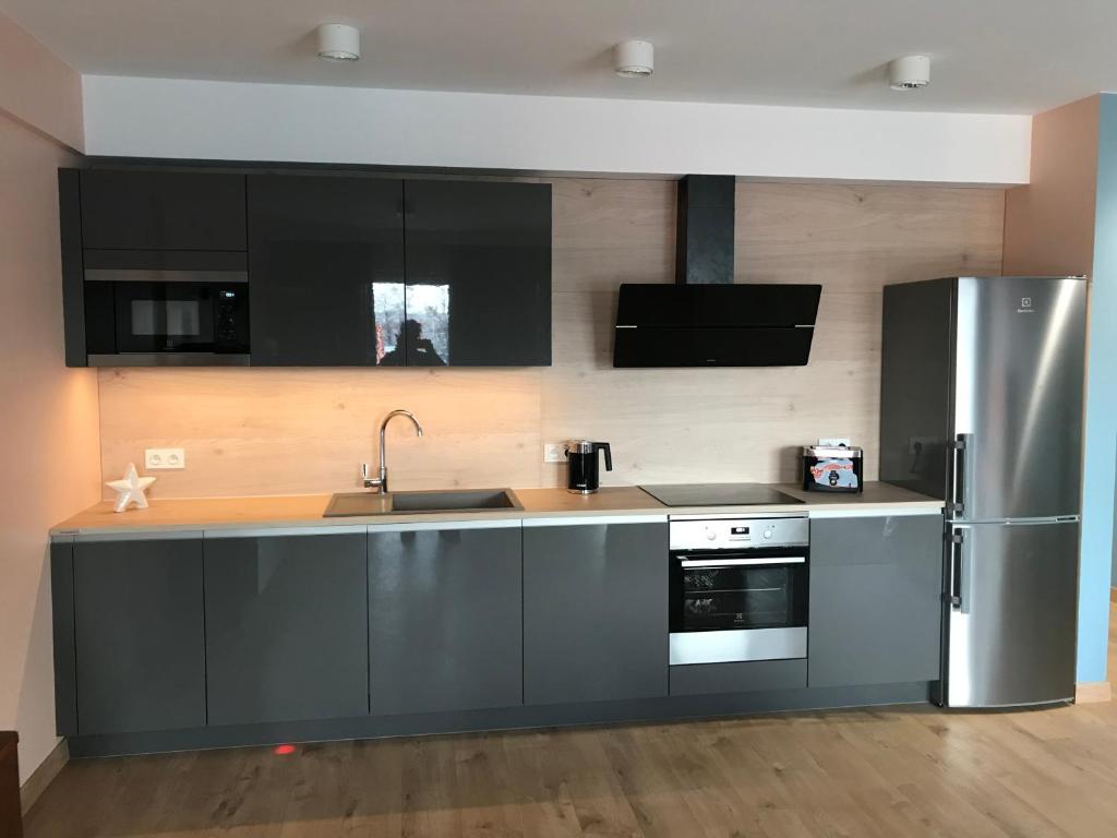 Kuchyň nebo kuchyňský kout v ubytování Silesia Apartment Eliza