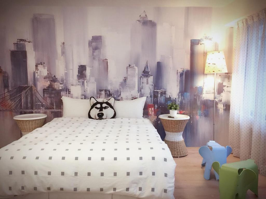 Postel nebo postele na pokoji v ubytování Ho.Me-Easyhouse