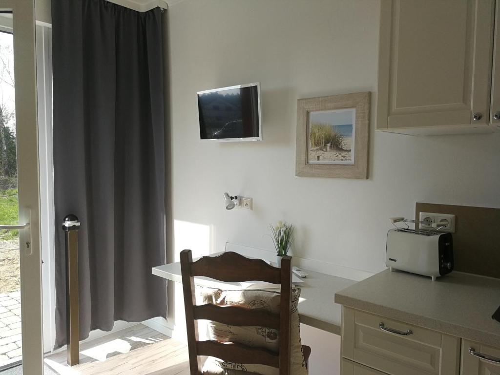 Kuchyň nebo kuchyňský kout v ubytování Apartmenthaus in Walle