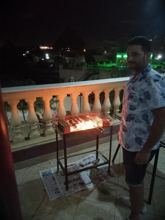 Balkón nebo terasa v ubytování Pyramids Power Inn